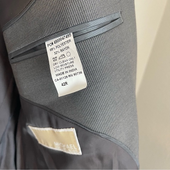 Michael Kors Gray Men’s Sports Coat Blazer Size 42R - Picture 15 of 15